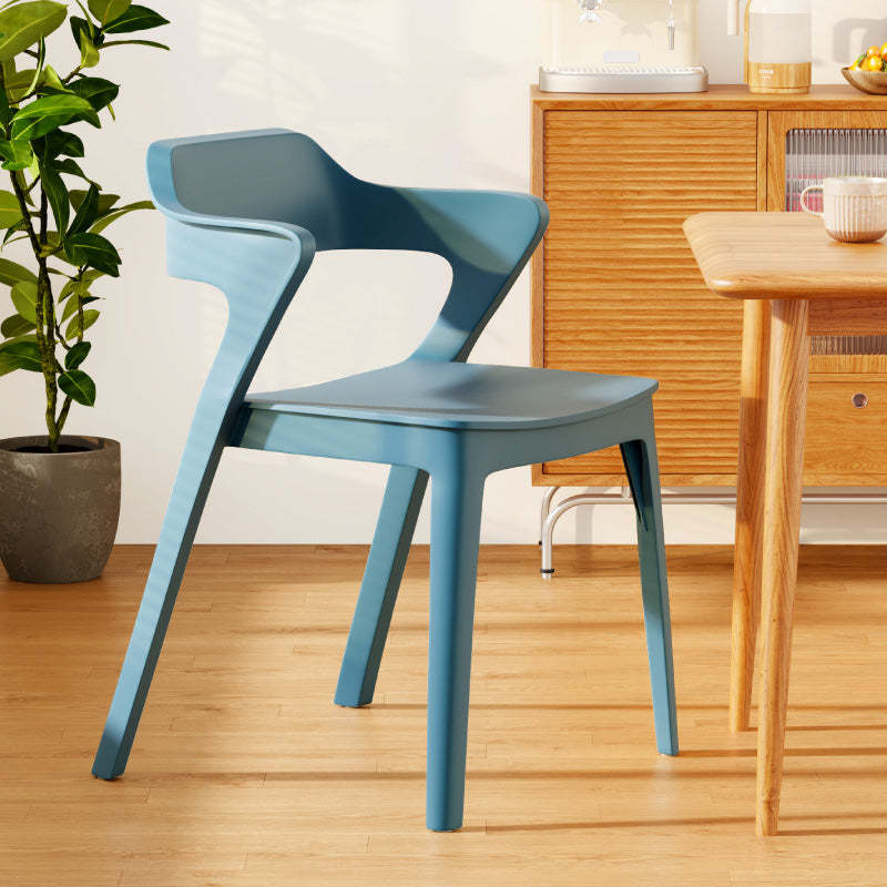 Scandinavian Stackable Colorful Plastic Dining Chair