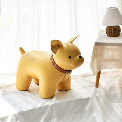 Kids Bulldog Fabric Chair — Gray