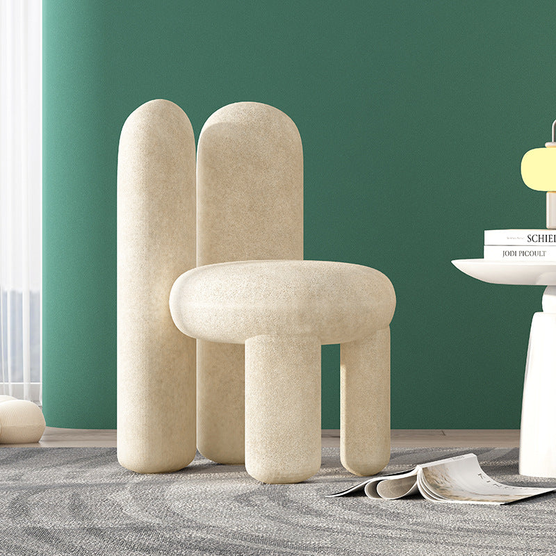 Rabbit Ears Metal Lambswool Vanity Stool