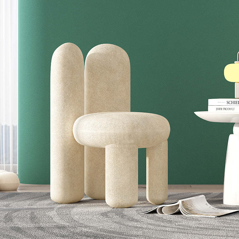 Rabbit Ears Metal Lambswool Vanity Stool
