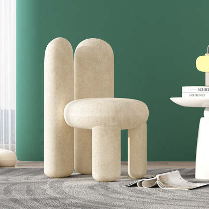 Rabbit Ears Metal Lambswool Vanity Stool