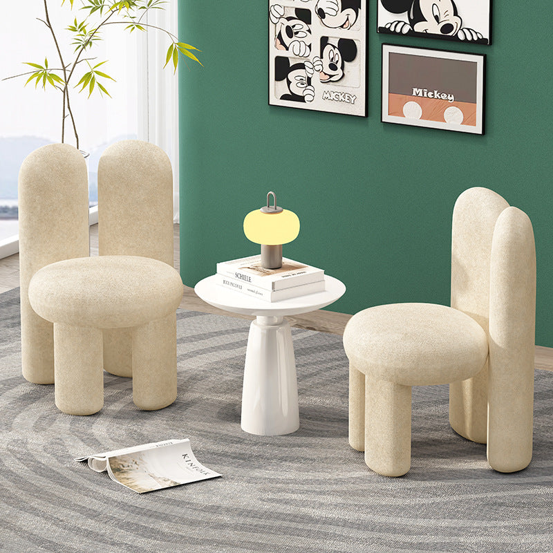 Rabbit Ears Metal Lambswool Vanity Stool — Black