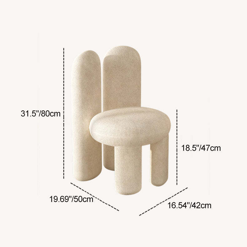 Rabbit Ears Metal Lambswool Vanity Stool — Blue