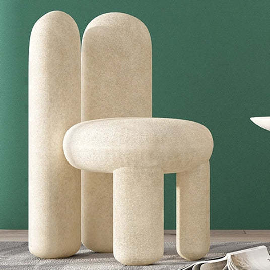 Rabbit Ears Metal Lambswool Vanity Stool