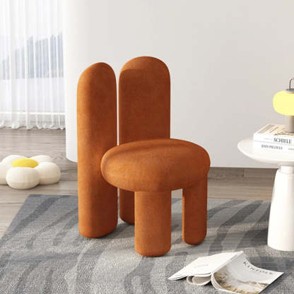 Rabbit Ears Metal Lambswool Vanity Stool