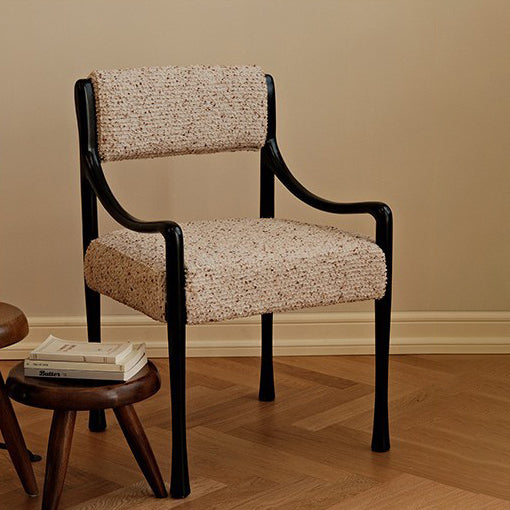 Mid-Century Ash Wood Fabric Chair
