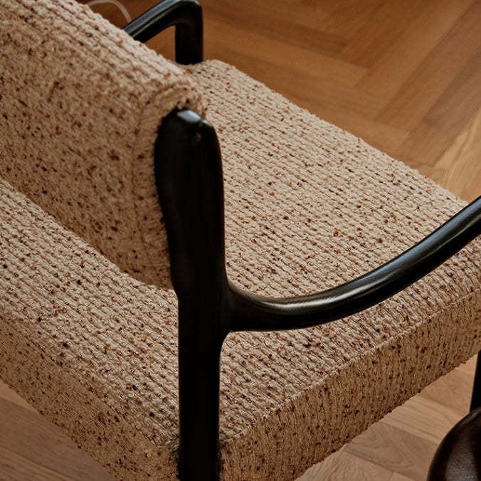 Mid-Century Ash Wood Fabric Chair