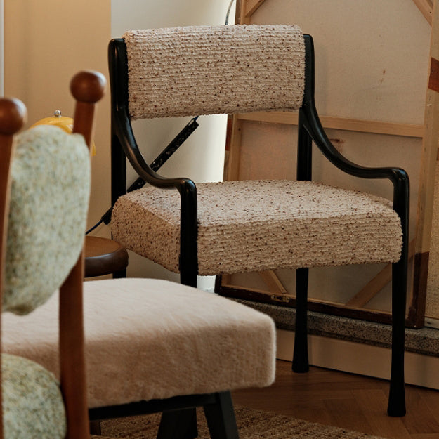 Mid-Century Ash Wood Fabric Chair