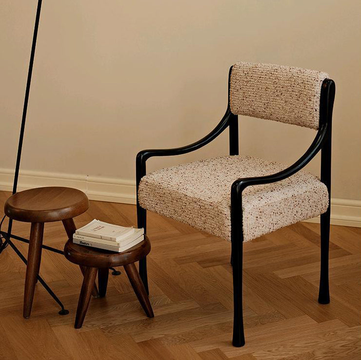 Mid-Century Ash Wood Fabric Chair