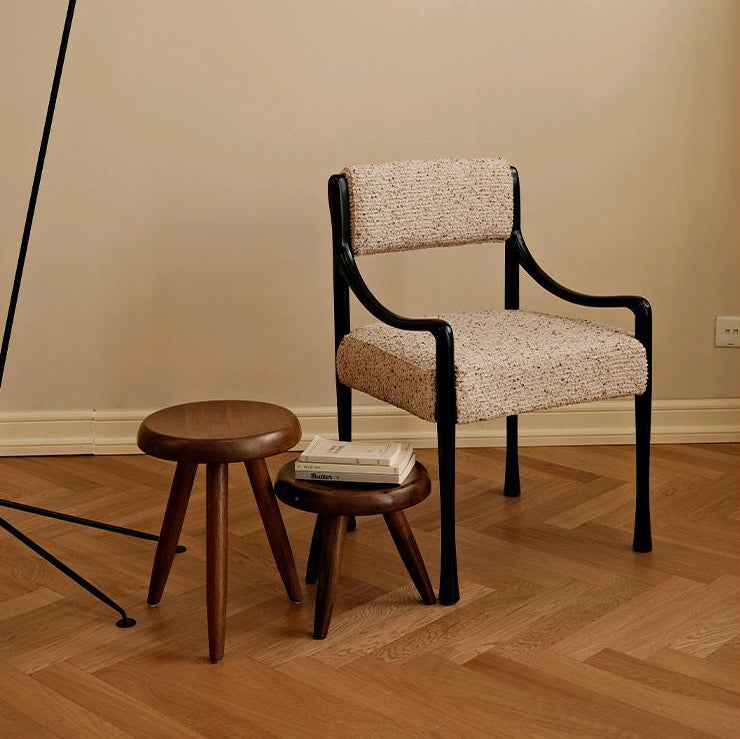 Mid-Century Ash Wood Fabric Chair
