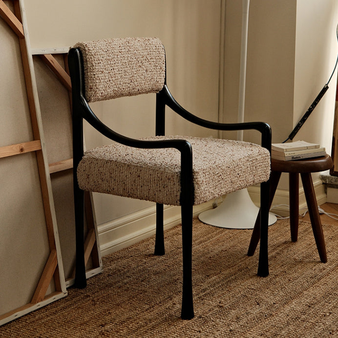Mid-Century Ash Wood Fabric Chair