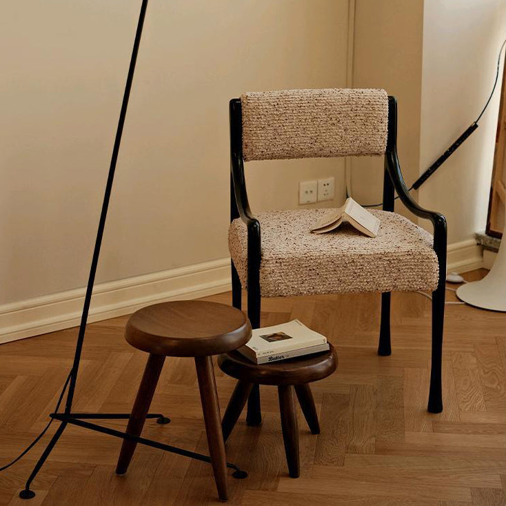 Mid-Century Ash Wood Fabric Chair