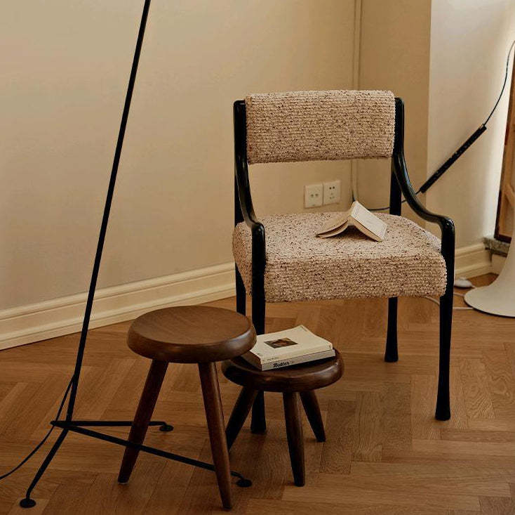 Mid-Century Ash Wood Fabric Chair