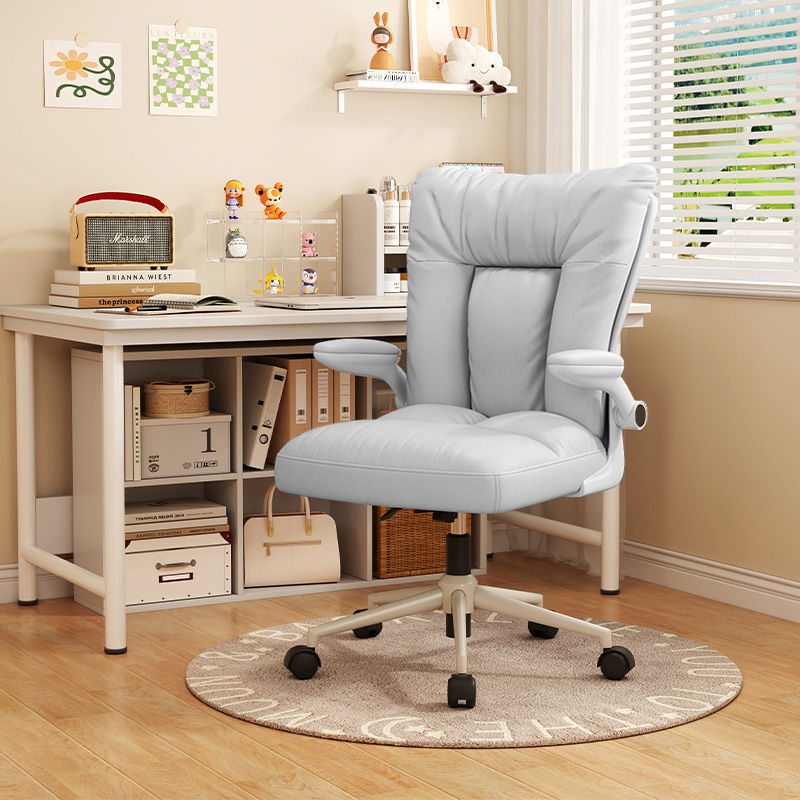 Minimalist Movable Swivel Fabric Nylon Steel Desk Chair — Nylon / Gray