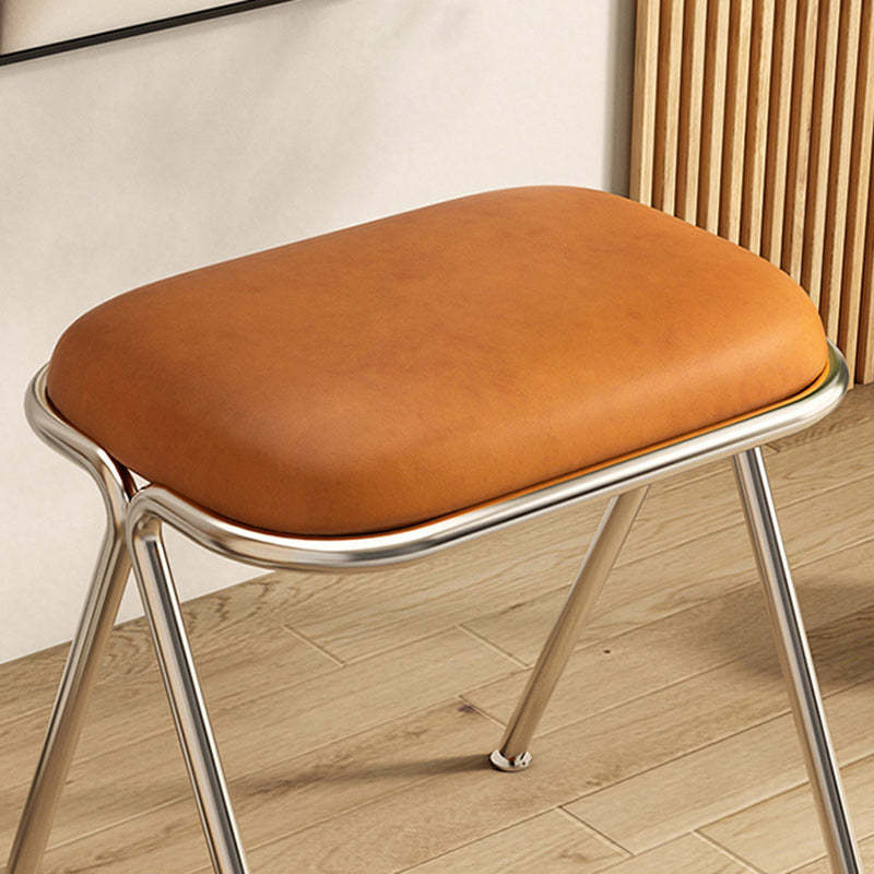 Minimalist Steel PU Leather Chair
