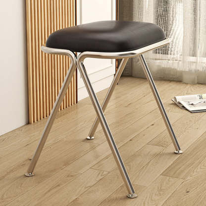 Minimalist Steel PU Leather Chair