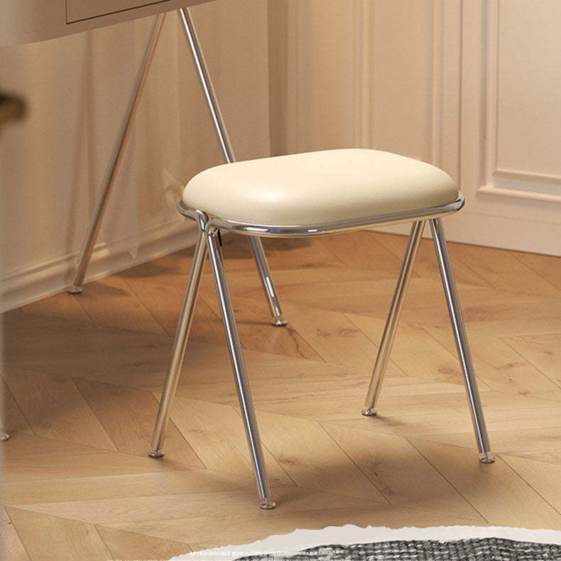 Beige leather shoe benches - minimalist