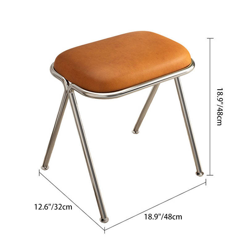 Minimalist Steel PU Leather Chair