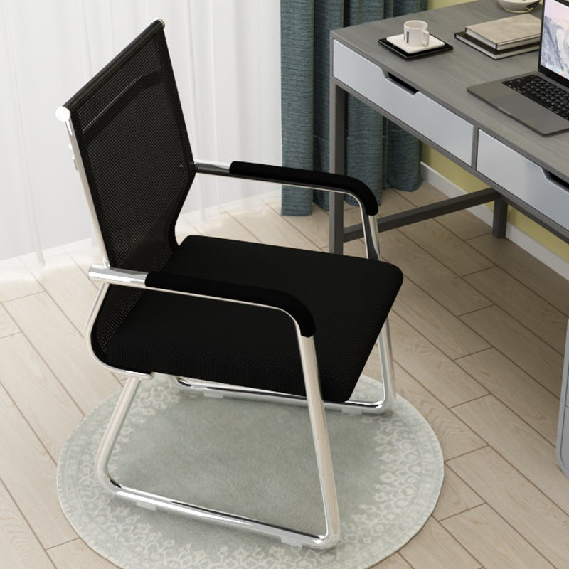 Minimalist Steel Mesh Desk Chair — Black