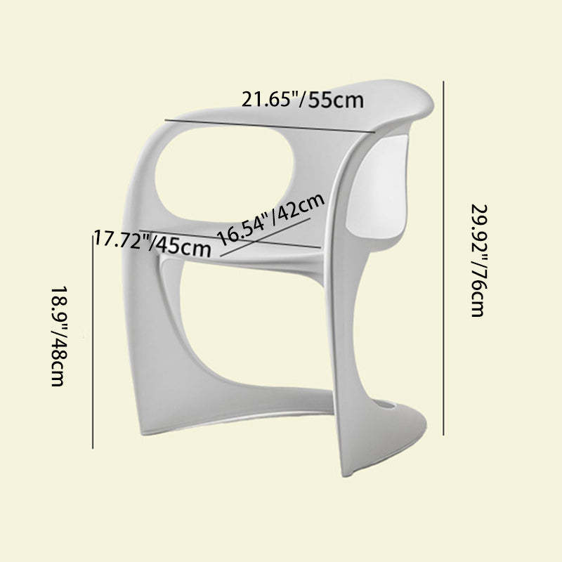 Scandinavian Curve Dining Chair — Deep Green