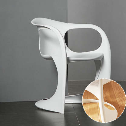Scandinavian Curve Dining Chair — Light Green
