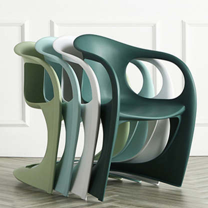 Scandinavian Curve Dining Chair — Blue