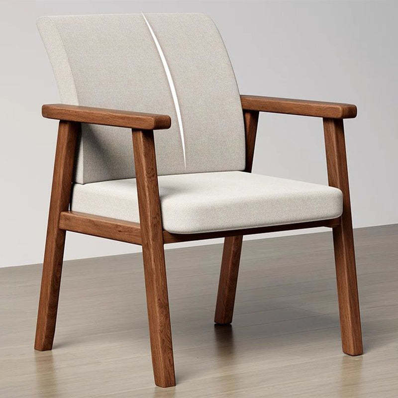 Minimalist Wood Dining Chair — Emulsion / Original Wood Color + Brown Seat