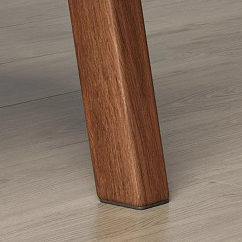 Minimalist Wood Dining Chair — Emulsion / Walnut Color Frame + Gray Seat