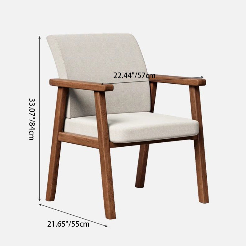 Minimalist Wood Dining Chair — Foam Sponge / Original Wood Color + Gray Seat