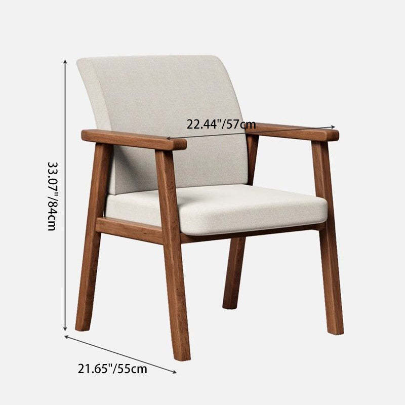 Minimalist Wood Dining Chair — Foam Sponge / Original Wood Color + Gray Seat