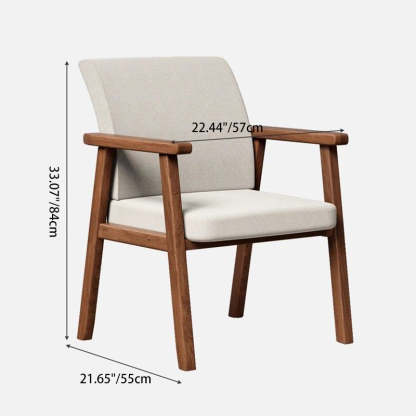 Minimalist Wood Dining Chair — Foam Sponge / Original Wood Color + Gray Seat