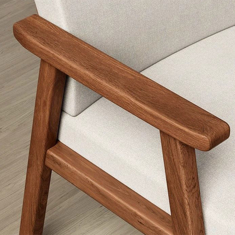 Minimalist Wood Dining Chair — Emulsion / Walnut Color Frame + Green Seat