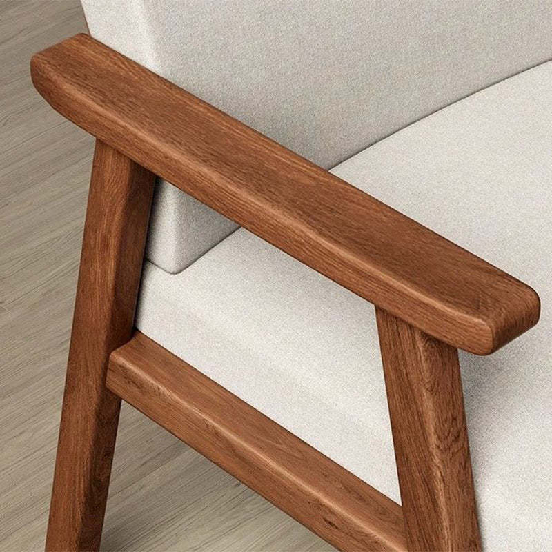 Minimalist Wood Dining Chair — Emulsion / Walnut Color Frame + Green Seat