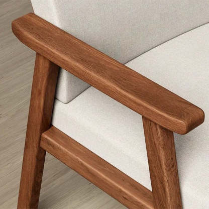 Minimalist Wood Dining Chair — Emulsion / Walnut Color Frame + Green Seat
