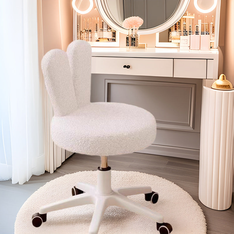 Nordic Movable Liftable Rabbit Ears Lambswool Vanity Stool