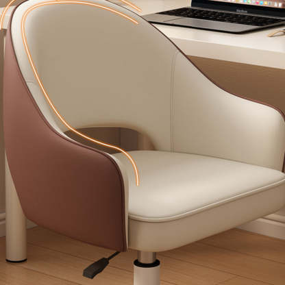 Minimalist Swivel Adjustable PU Leather Chair