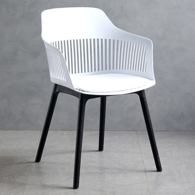 Minimalist Square Plastic Dining Armchair