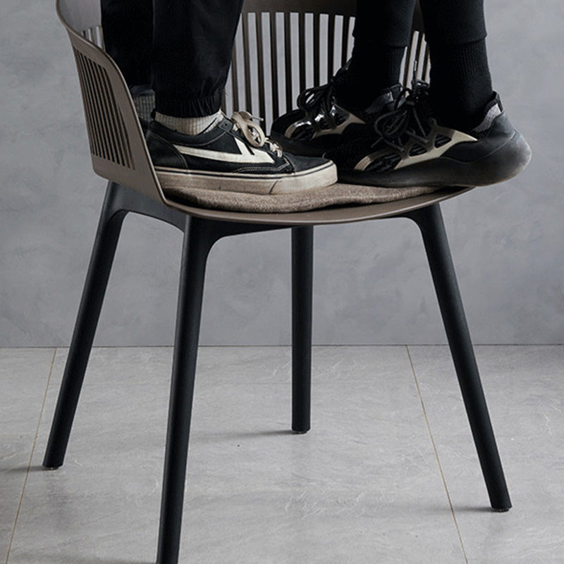 Minimalist Square Plastic Dining Armchair
