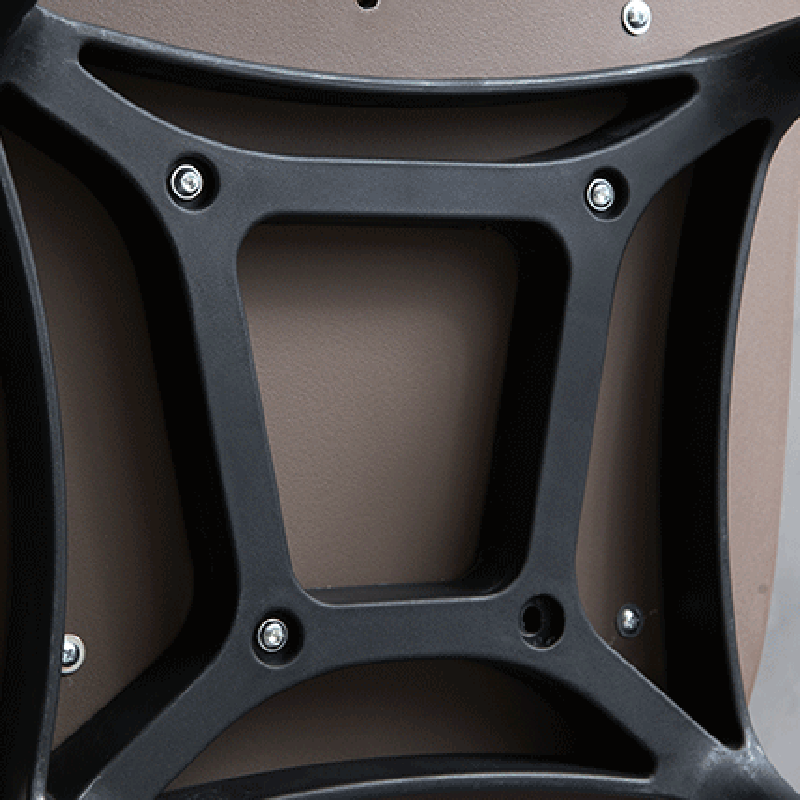 Minimalist Square Plastic Dining Armchair — Dark Bule