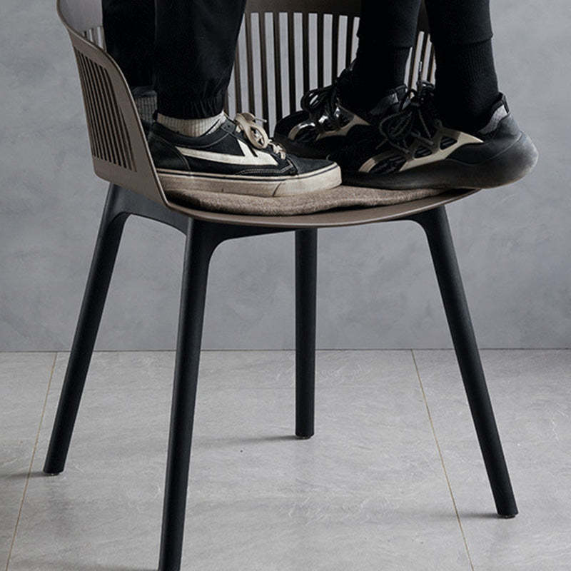 Minimalist Square Plastic Dining Armchair