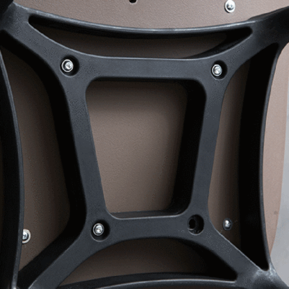 Minimalist Square Plastic Dining Armchair — Dark Bule