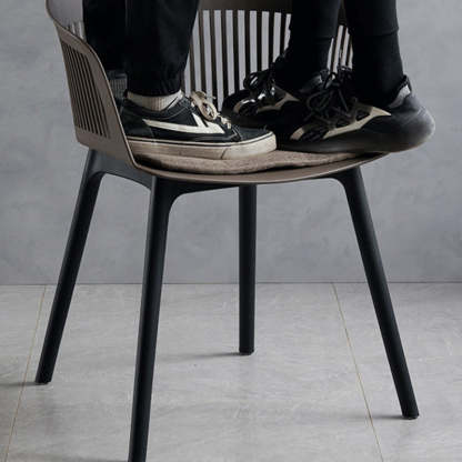 Minimalist Square Plastic Dining Armchair