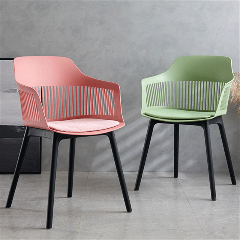 Minimalist Square Plastic Dining Armchair