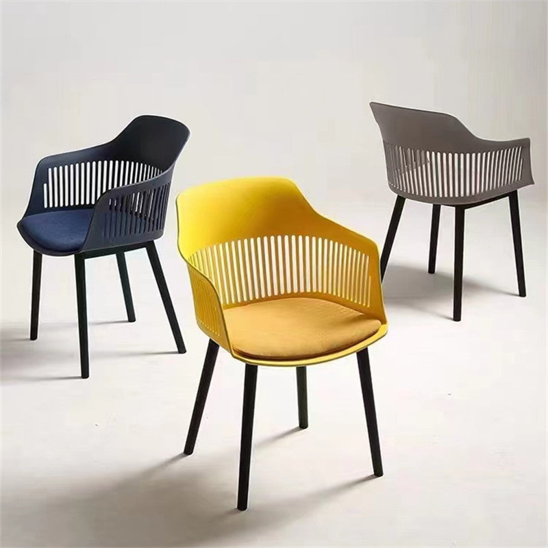 Minimalist Square Plastic Dining Armchair