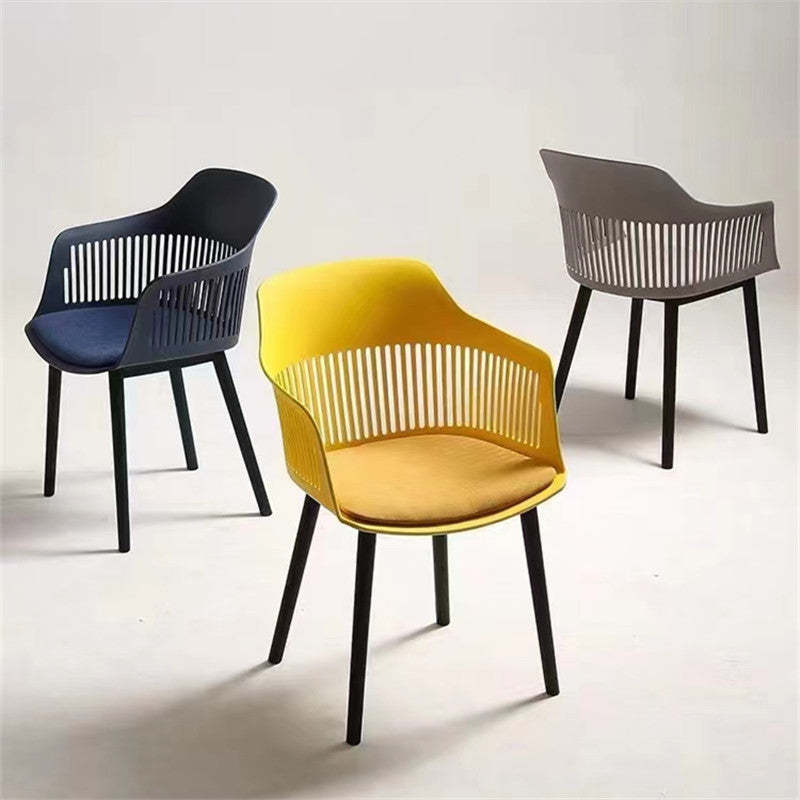 Minimalist Square Plastic Dining Armchair