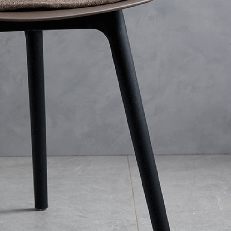 Minimalist Square Plastic Dining Armchair — Yellow