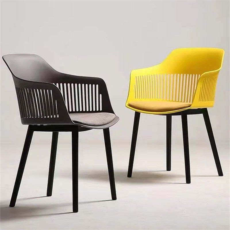 Minimalist Square Plastic Dining Armchair