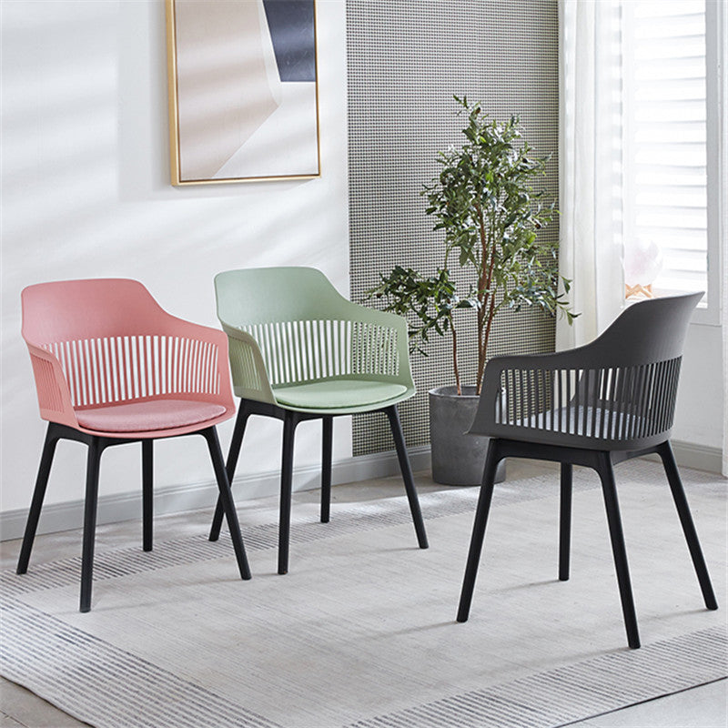 Minimalist Square Plastic Dining Armchair