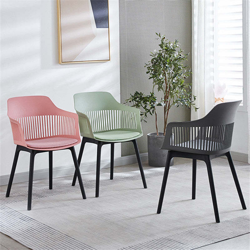 Minimalist Square Plastic Dining Armchair