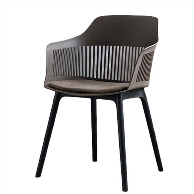 Minimalist Square Plastic Dining Armchair